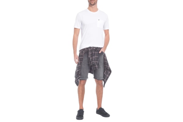 Camiseta Masculina Pocket Basic - Branco