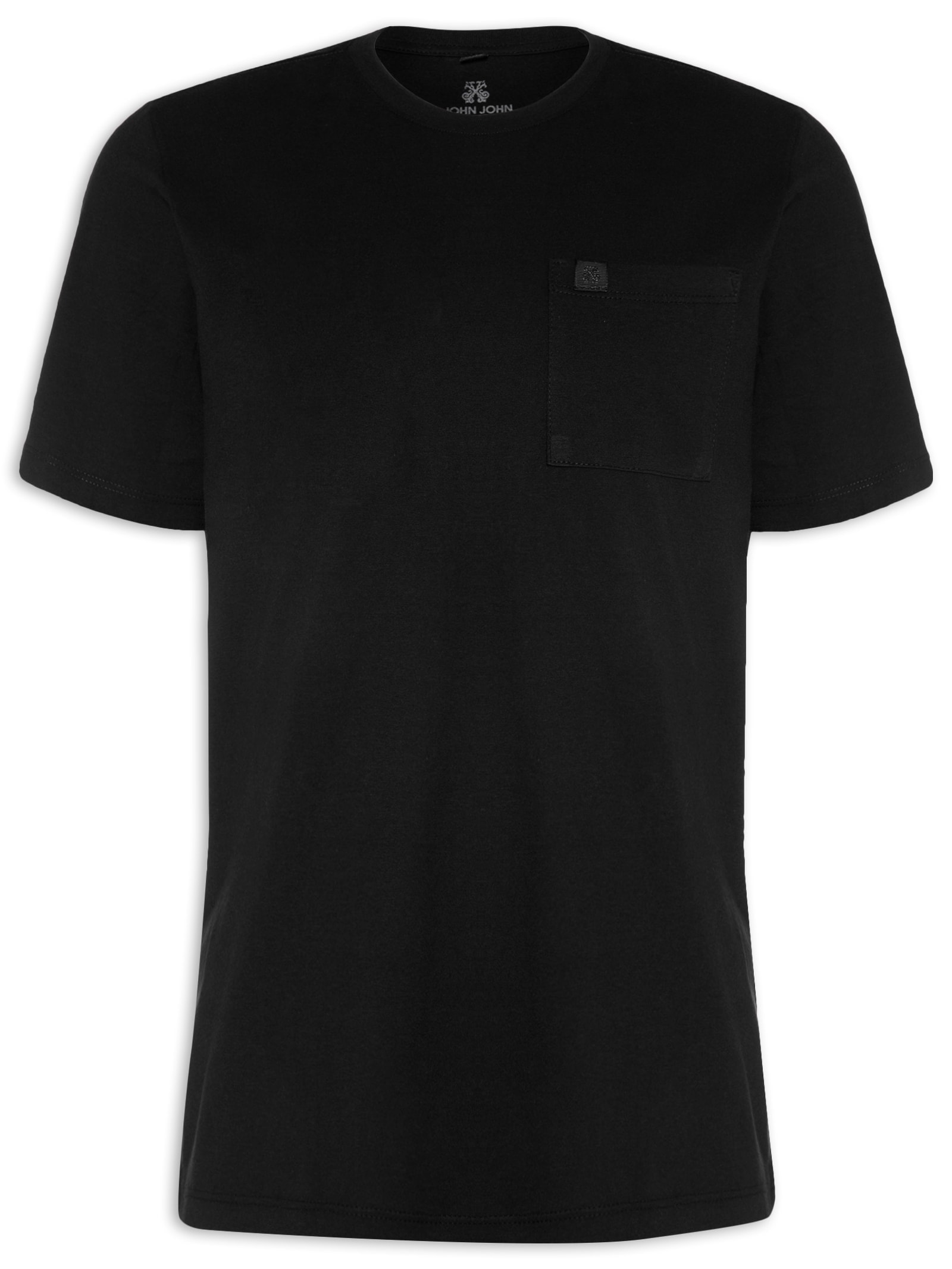 Camiseta Masculina Pocket Basic Preto John John