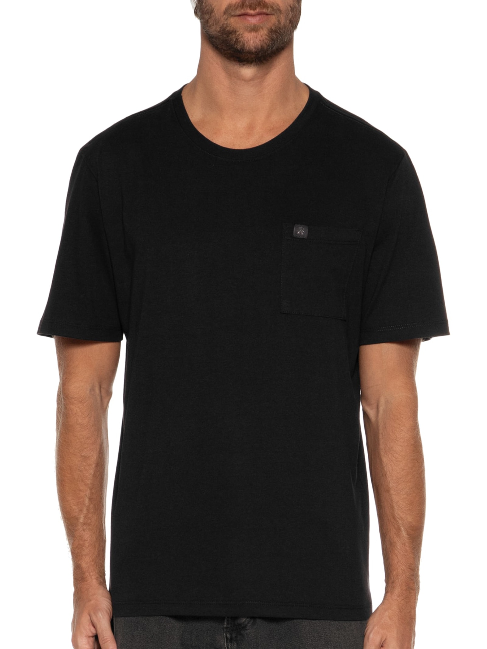 Camiseta Masculina Pocket Basic Preto John John