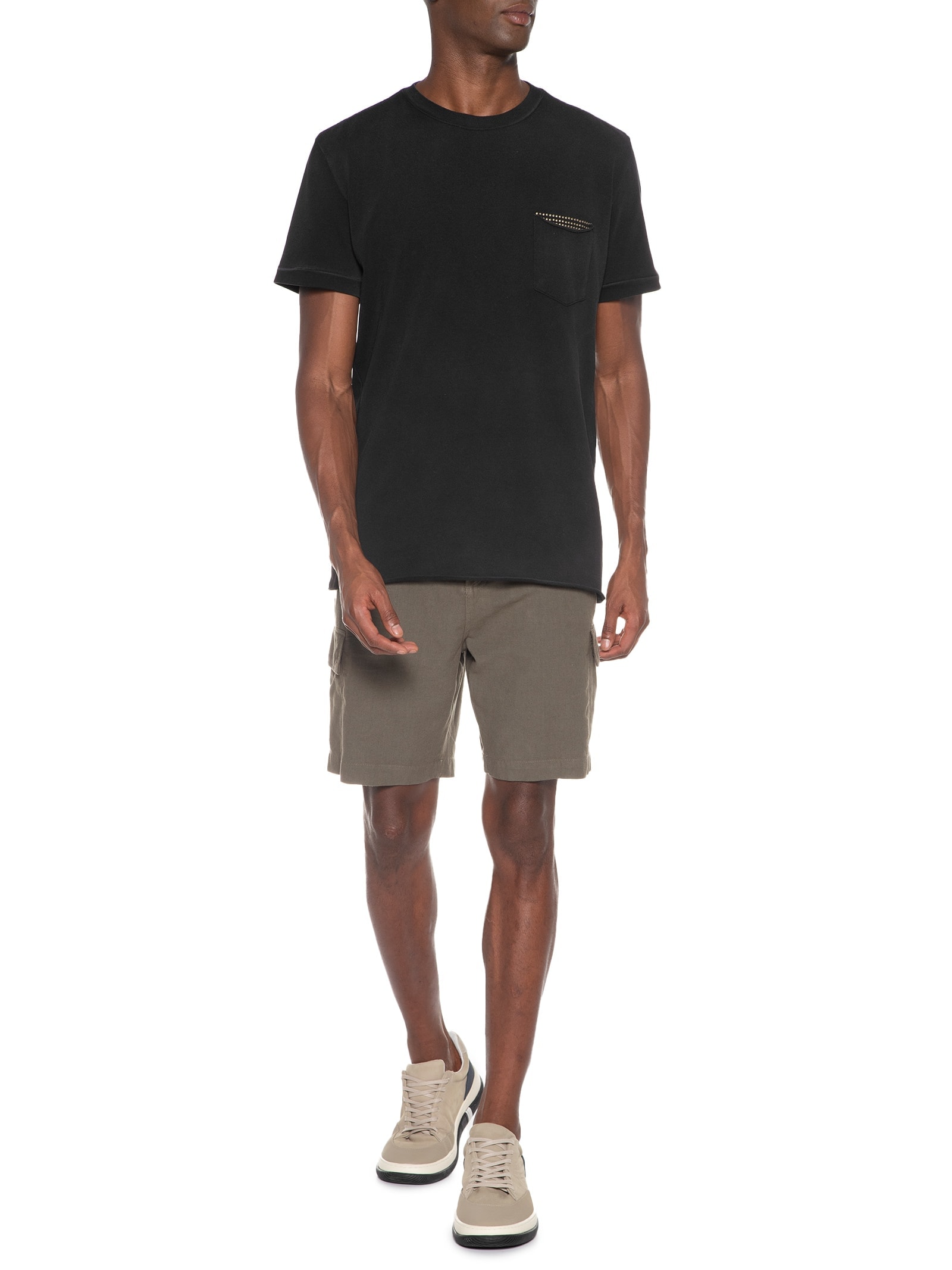 Camiseta Masculina Pocket Design Preto Osklen