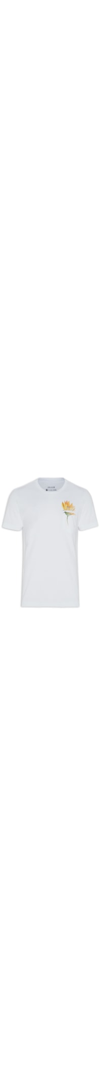 Camiseta Masculina Pocket Flower - Branco