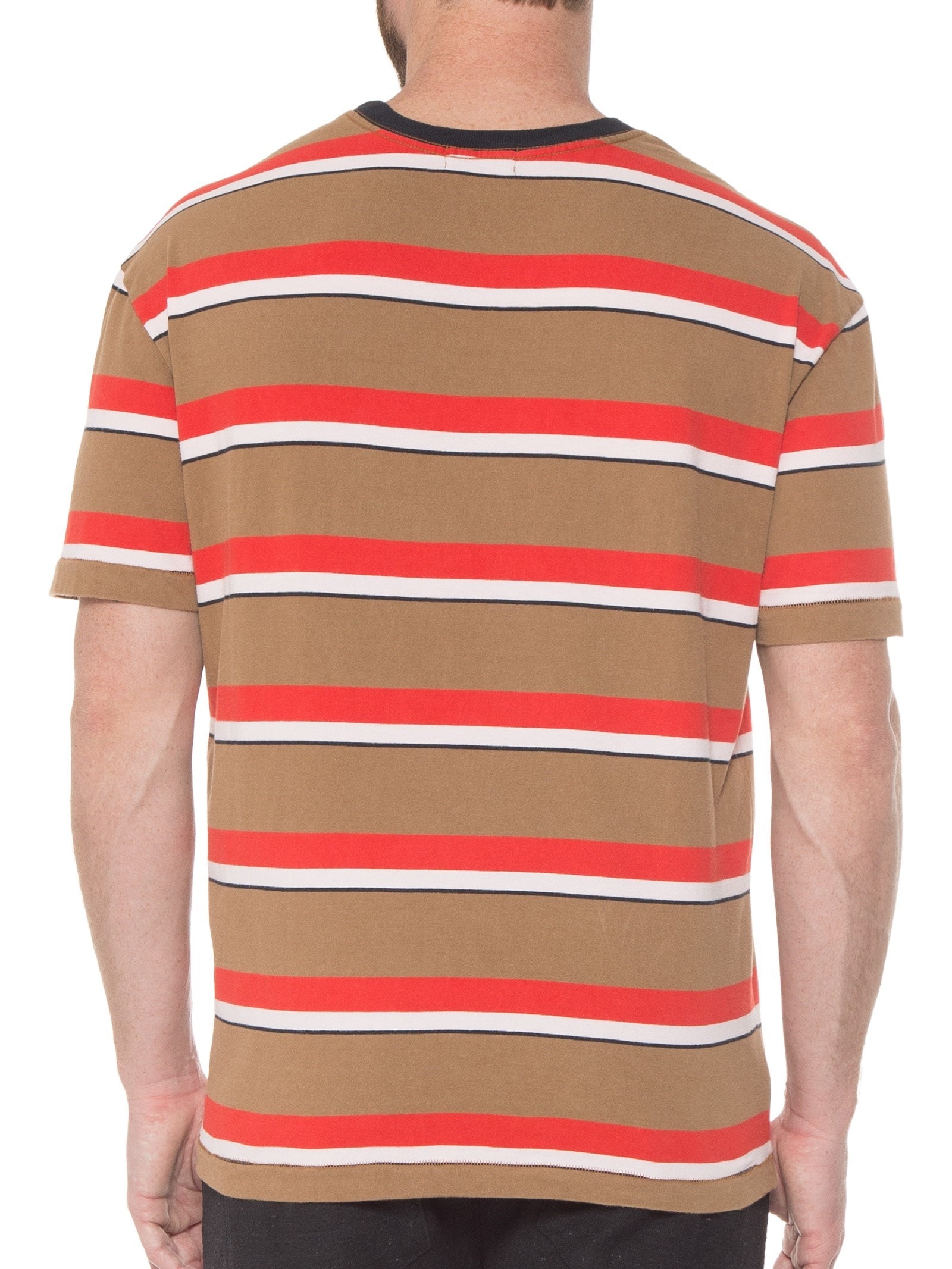 Camiseta Masculina Pocket Stripes Pulse Marrom Osklen