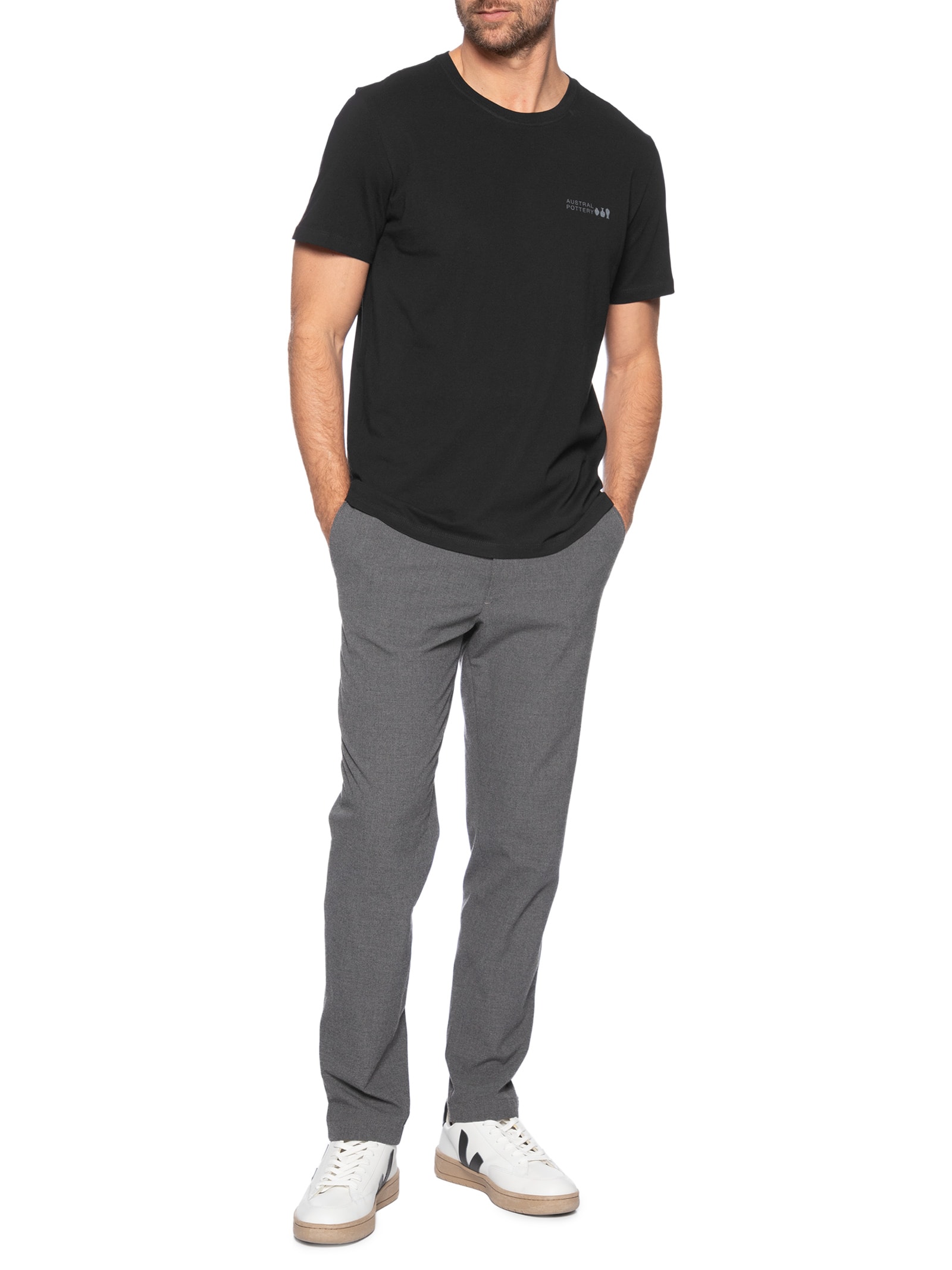 Camiseta Masculina Pottery Preto Austral