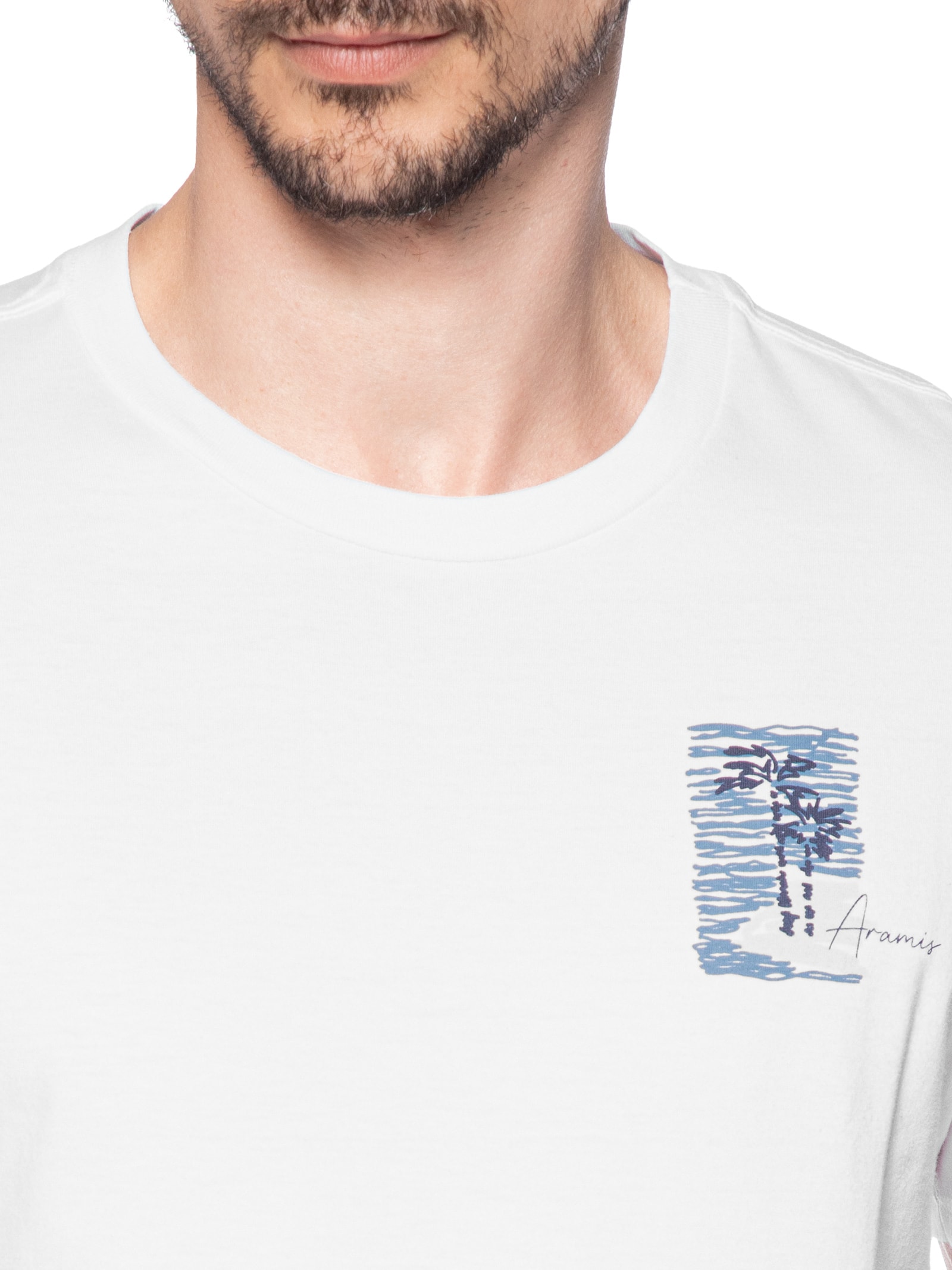 Camiseta Masculina Praia (PA) Branco Aramis