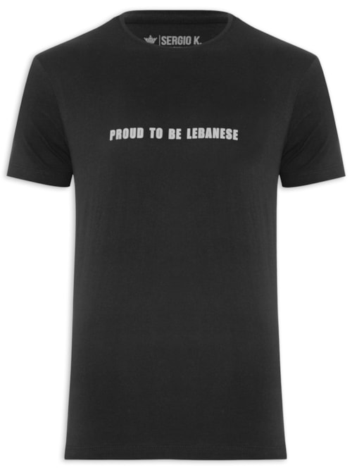 Camiseta Masculina Proud Lebanese – Preto