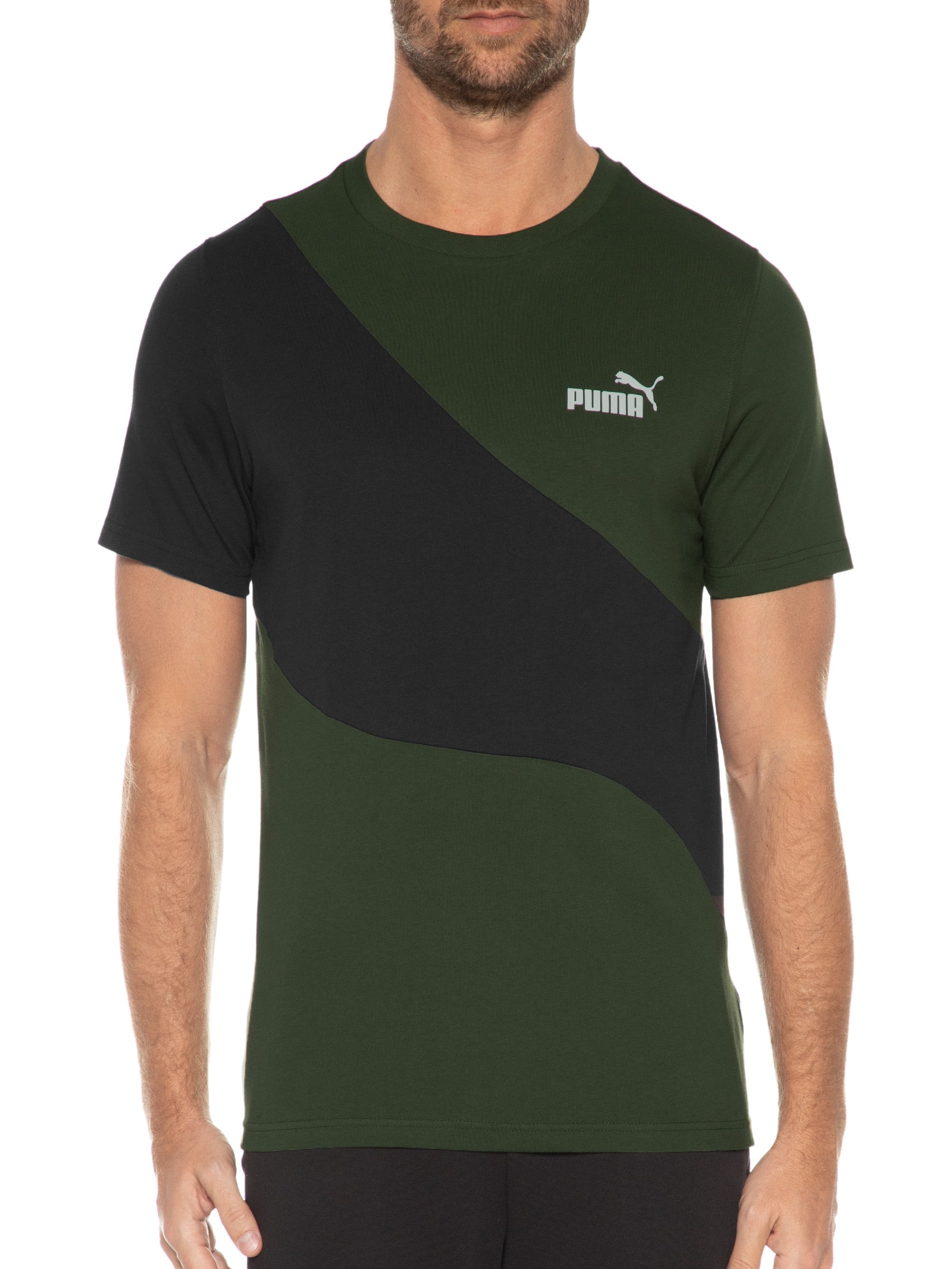T-shirt Masculina Power Cat - Verde - Puma