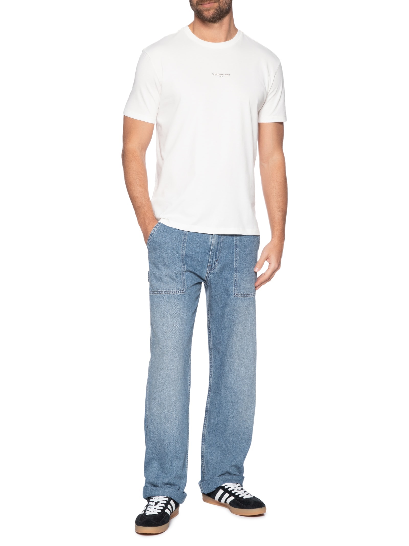 Camiseta Masculina Push Your Limits Branco Calvin Klein Jeans