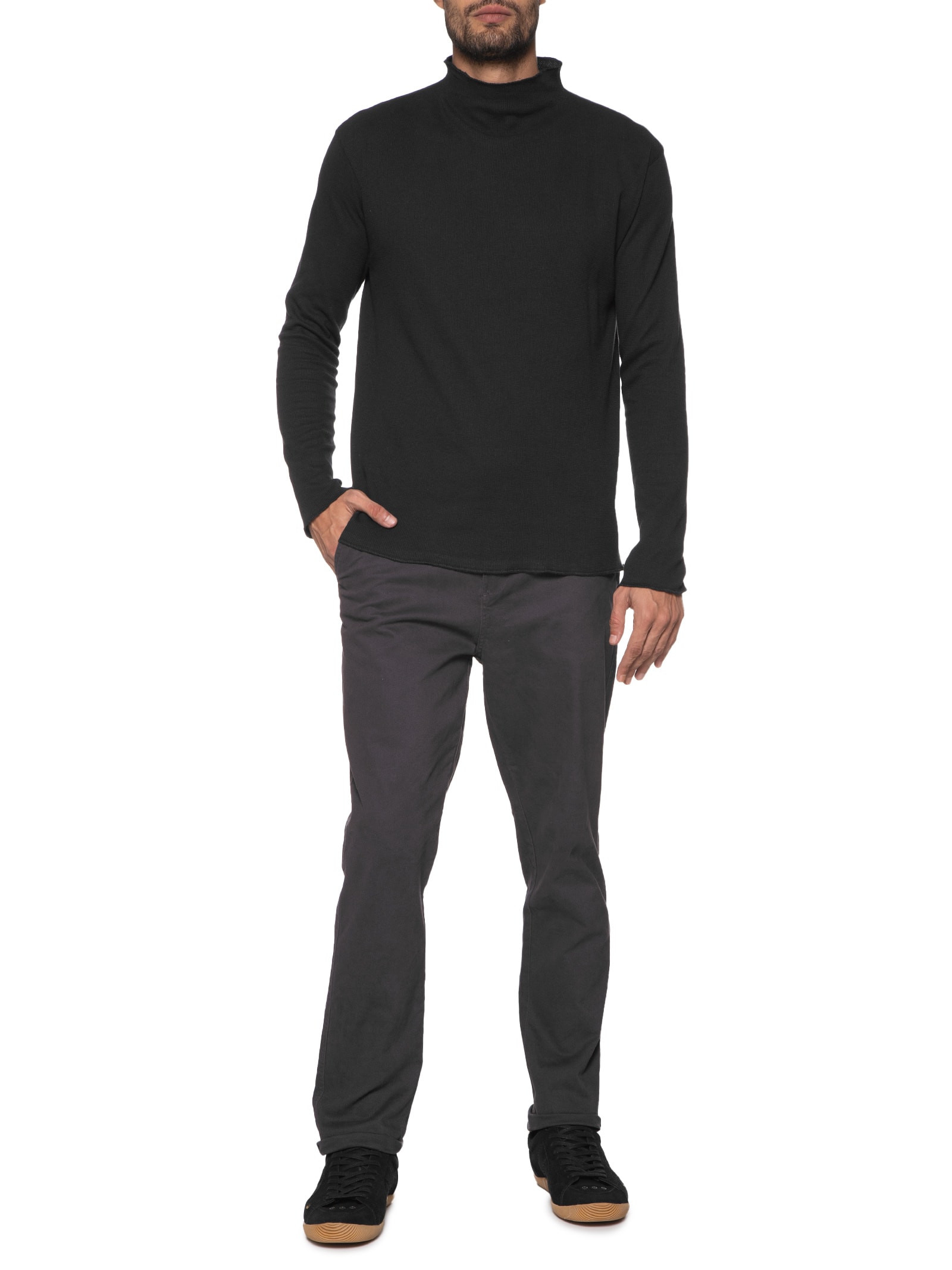 Camiseta Masculina Quadrile Alta Preto Osklen