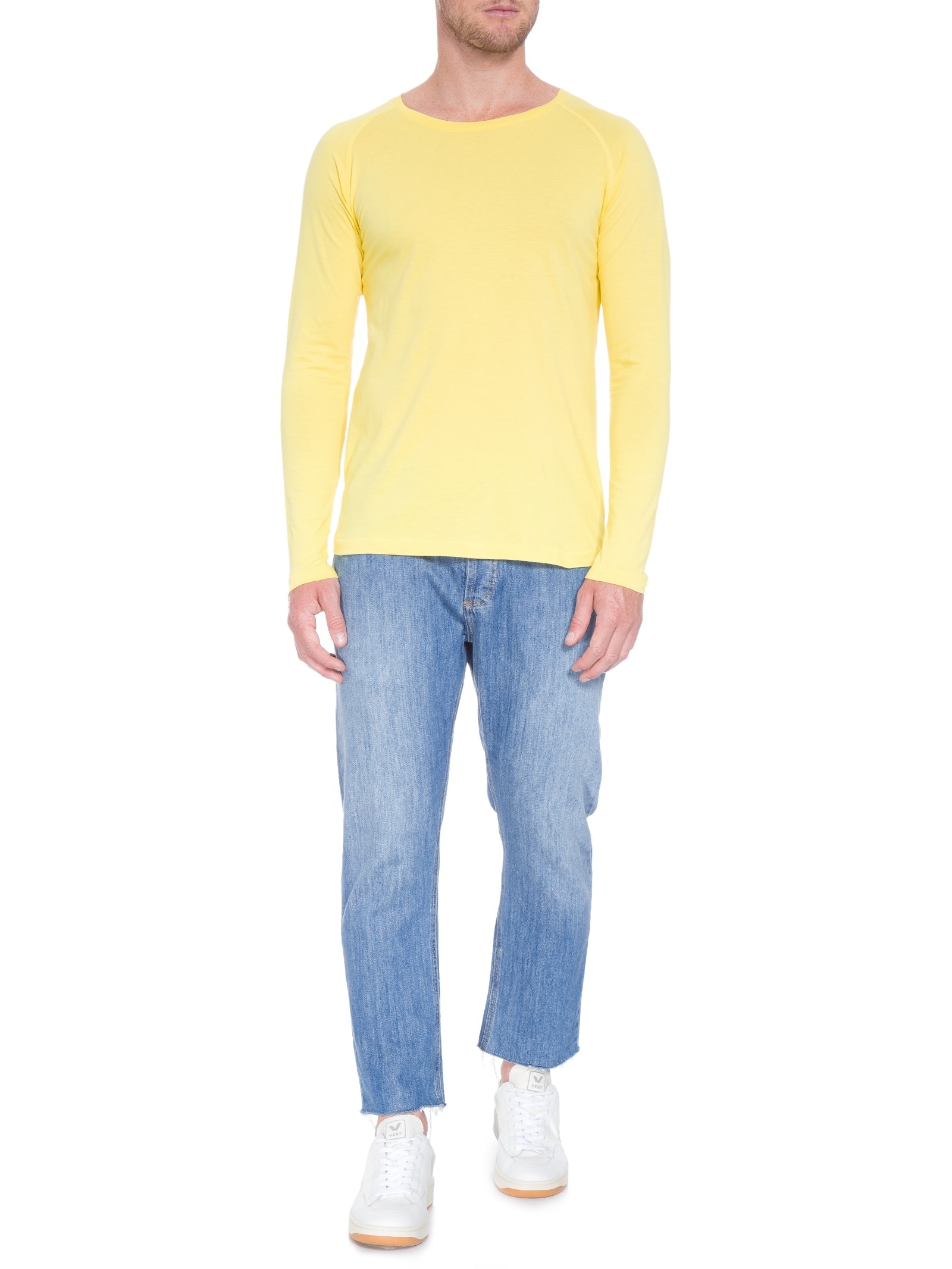 Camiseta Masculina Raglan Pima Berlim Regular Fit Amarelo '2 Essential