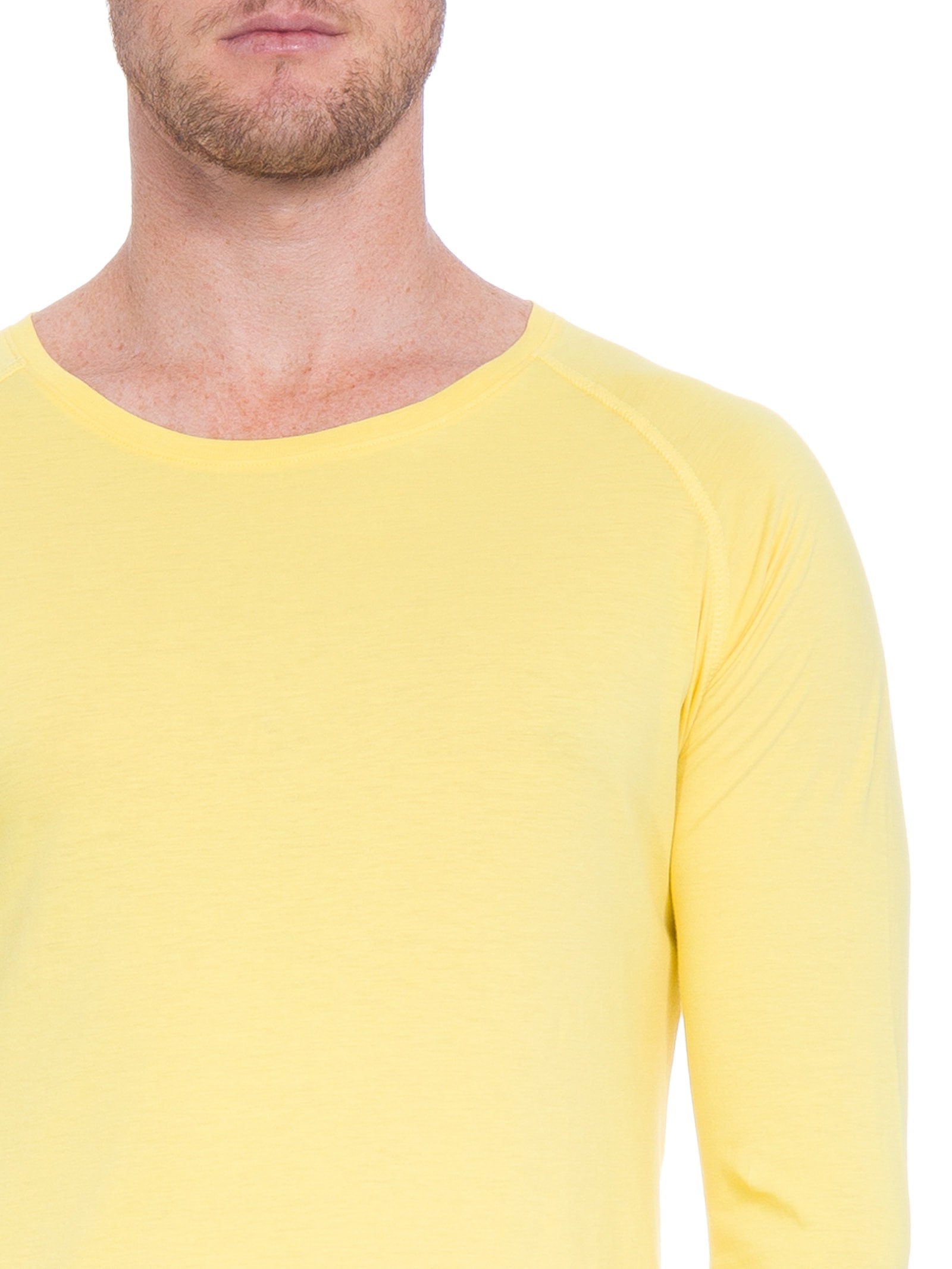 Camiseta Masculina Raglan Pima Berlim Regular Fit Amarelo '2 Essential