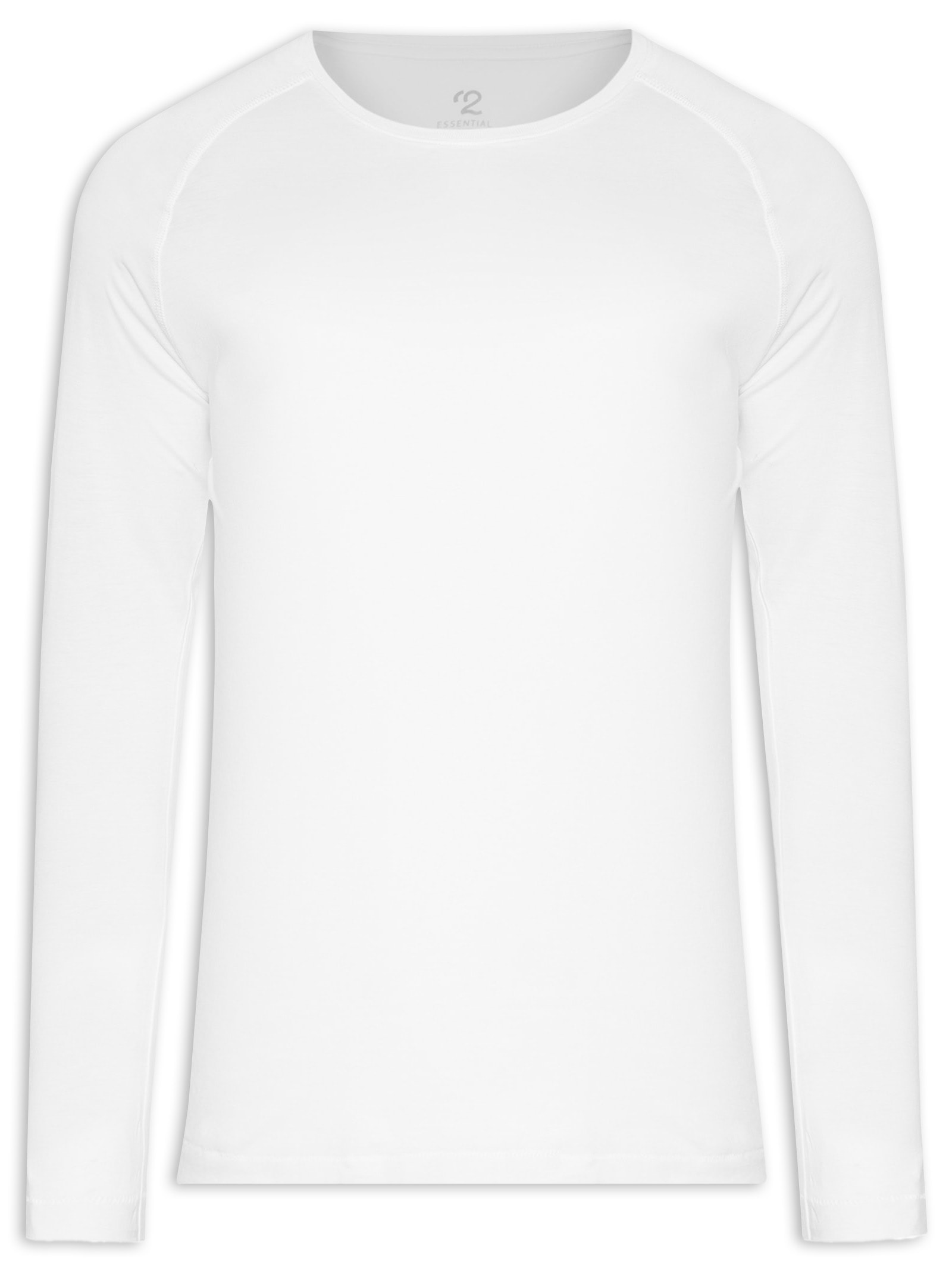 Camiseta Masculina Raglan Pima Berlim Regular Fit Branco '2 Essential