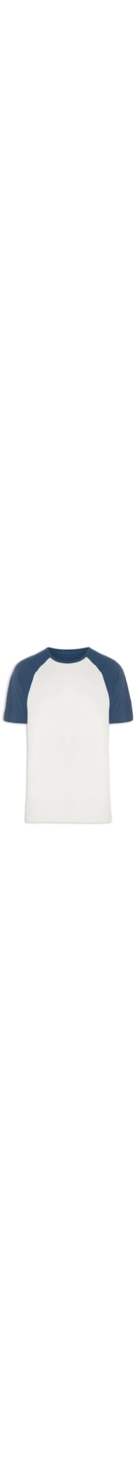 Camiseta Masculina Raglan Ribbed - Branco