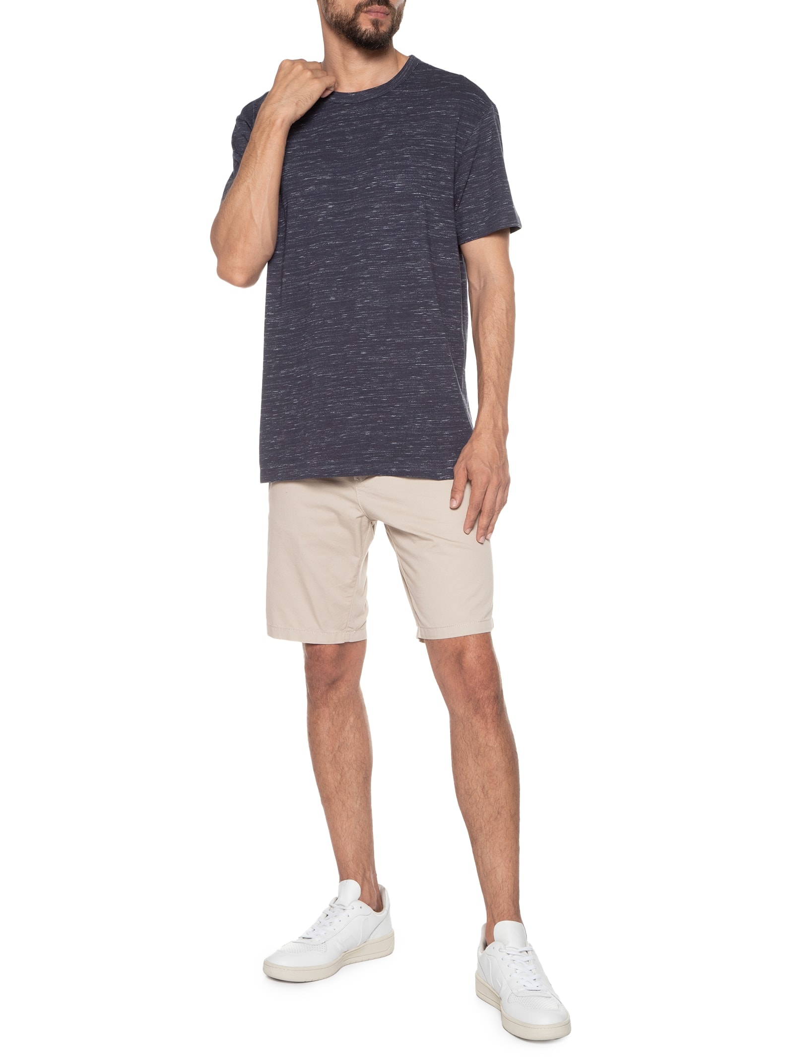 Camiseta Masculina Rajada Urban Azul Foxton