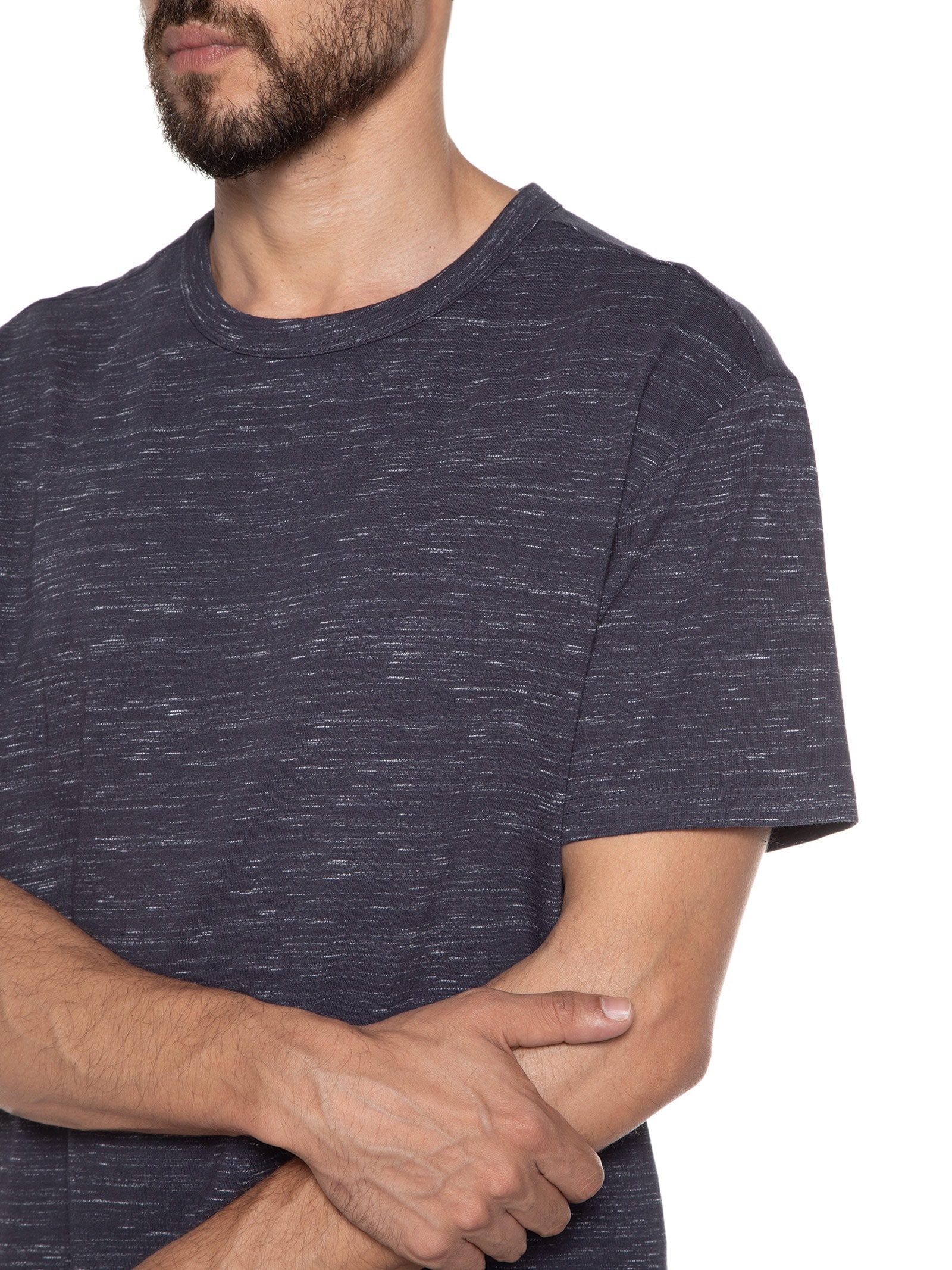 Camiseta Masculina Rajada Urban Azul Foxton