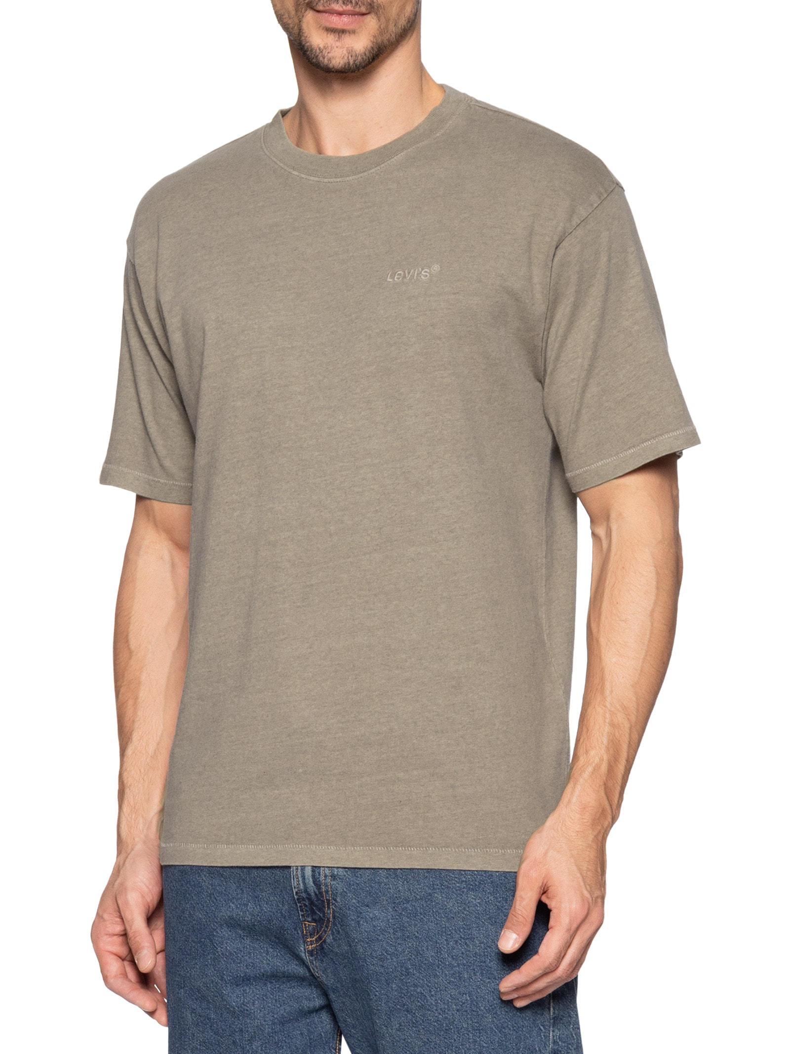 Camiseta Masculina Red Tab Estilo Vintage Bege Levi's