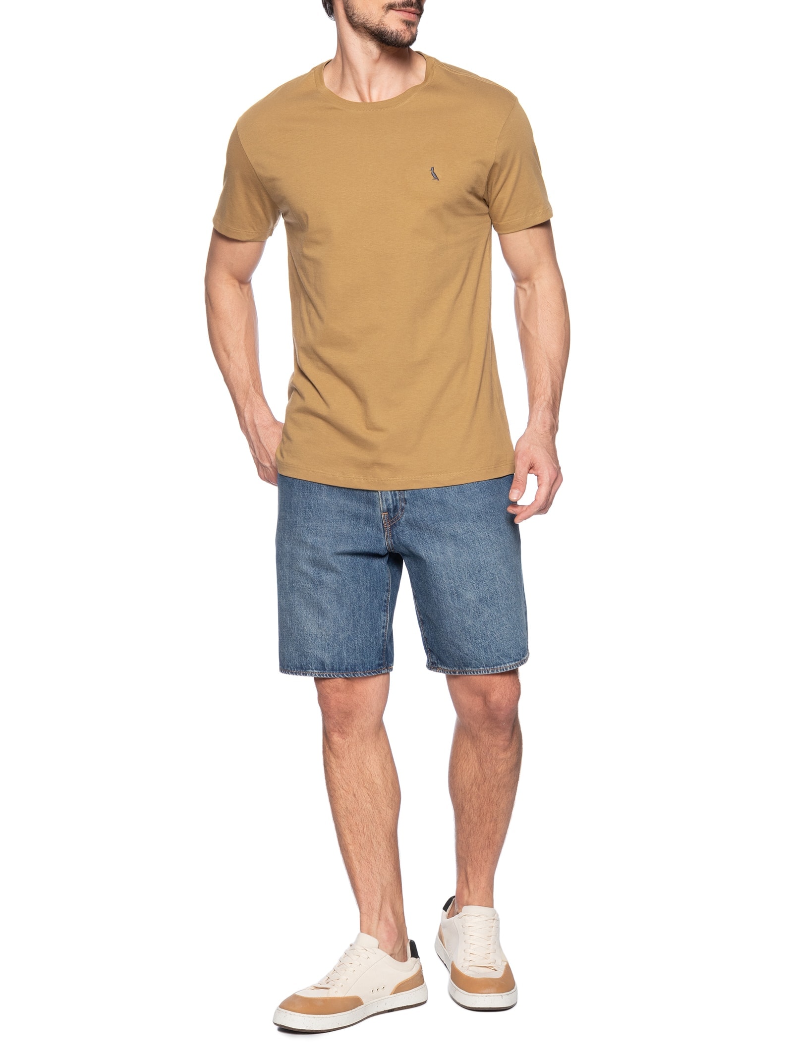 Camiseta Masculina Regular Careca Marrom  Reserva