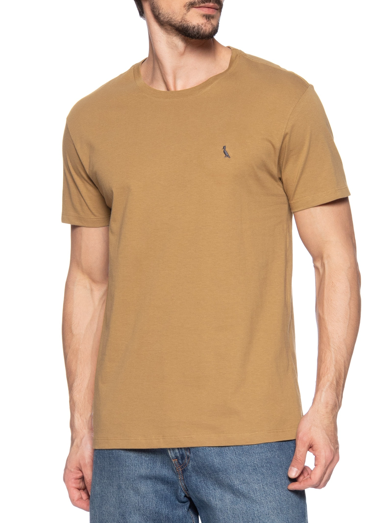 Camiseta Masculina Regular Careca Marrom  Reserva