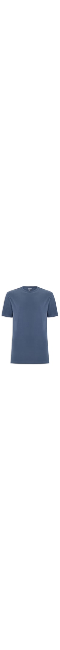 Camiseta Masculina Regular Fit Algodão Peruano Peach Touch - Azul