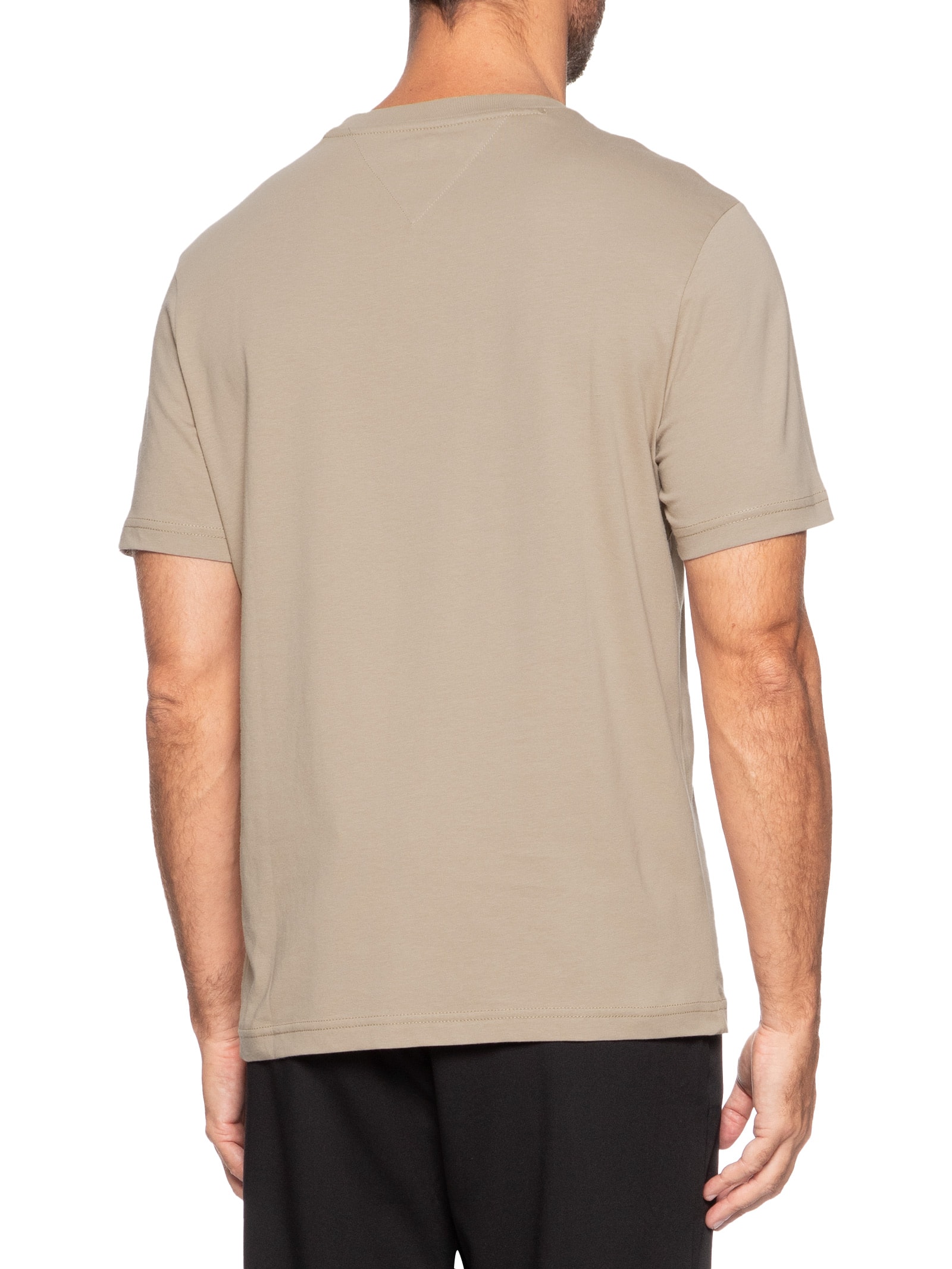 Camiseta Masculina Regular Fit Arch Logo Bege Tommy Hilfiger