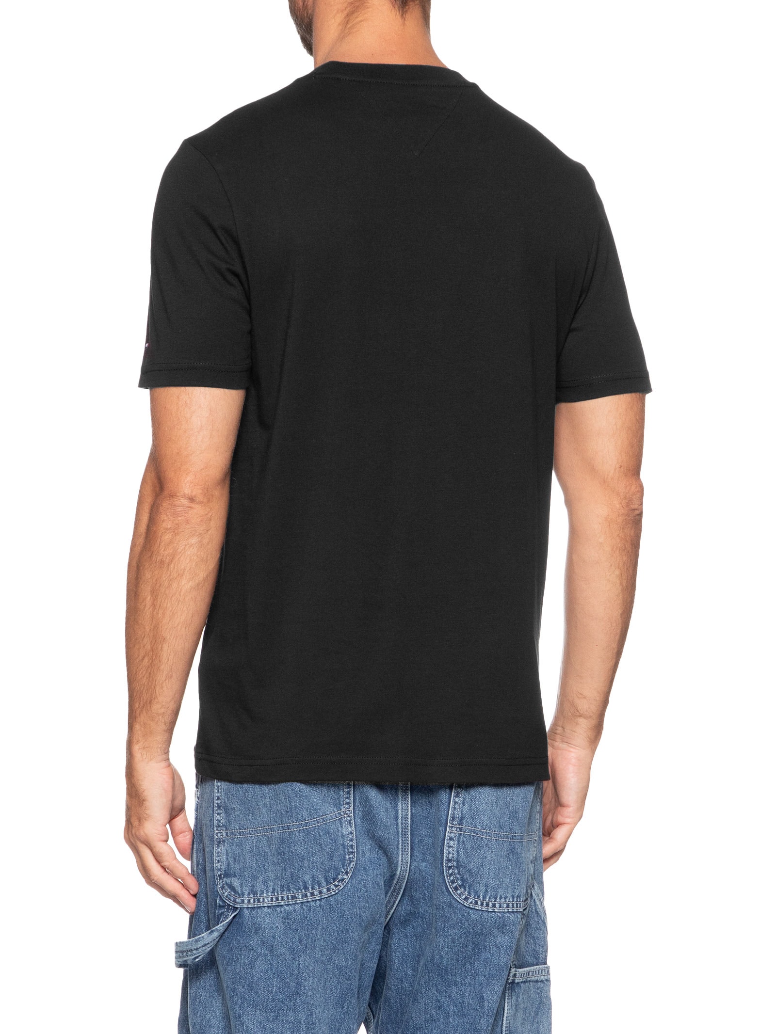 Camiseta Masculina Regular Fit Arch Logo Preto Tommy Hilfiger