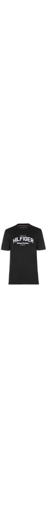 Camiseta Masculina Regular Fit Arch Logo - Preto