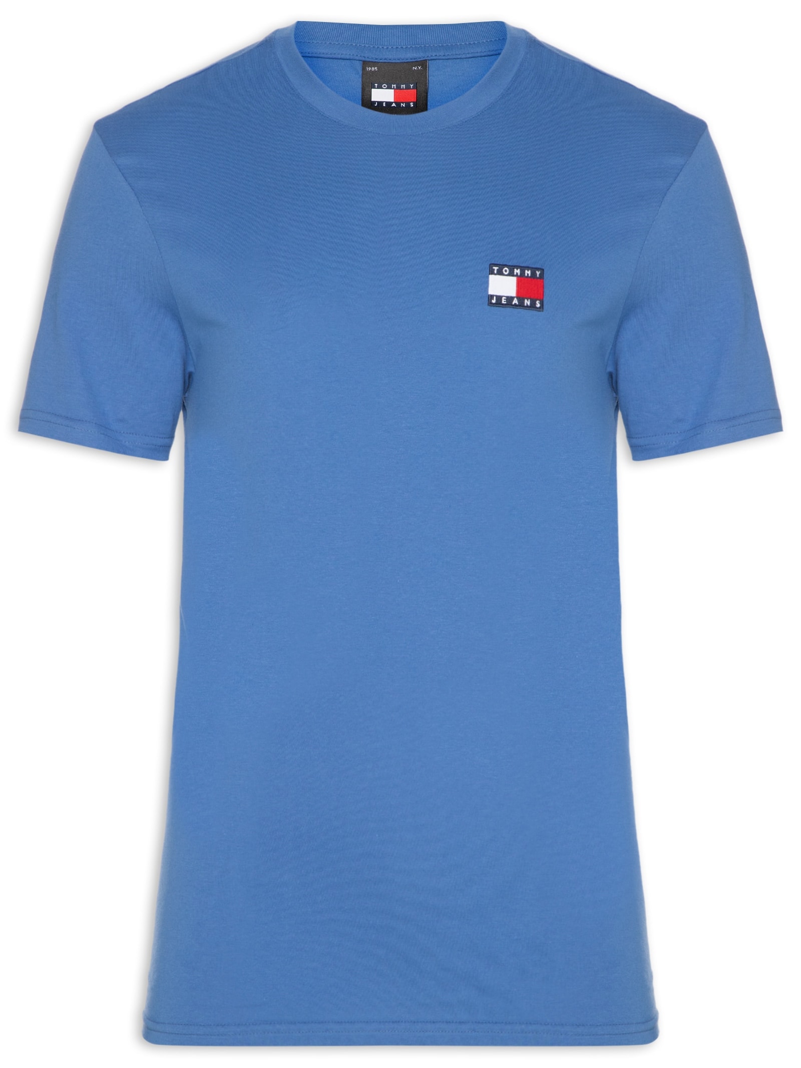 Camiseta Masculina Regular Fit Badge Bordado Azul  Tommy Jeans