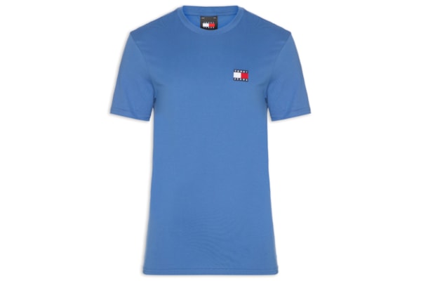 Camiseta Masculina Regular Fit Badge Bordado - Azul 