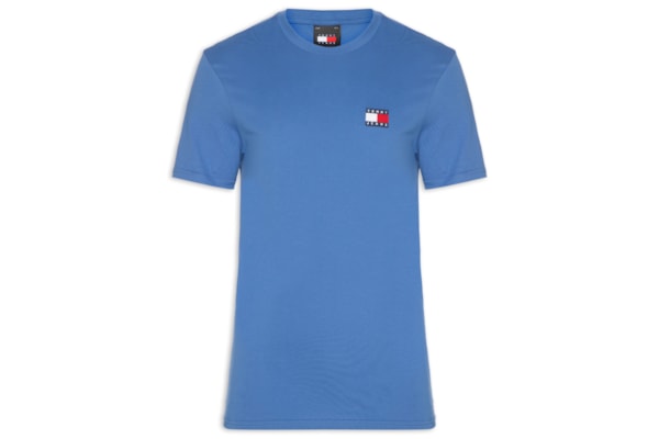 Camiseta Masculina Regular Fit Badge Bordado - Azul 