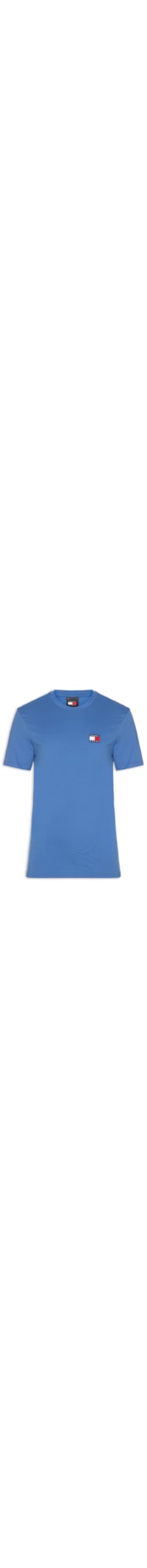 Camiseta Masculina Regular Fit Badge Bordado - Azul