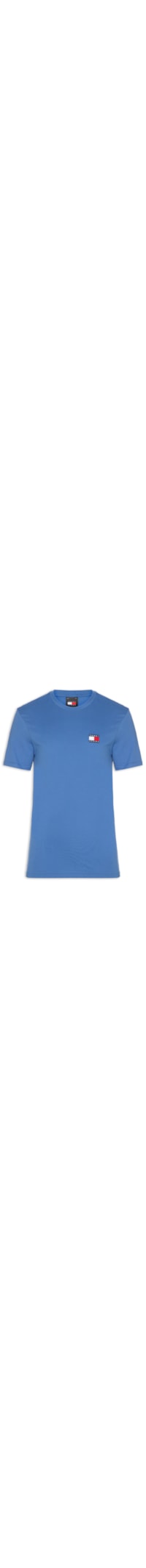 Camiseta Masculina Regular Fit Badge Bordado - Azul
