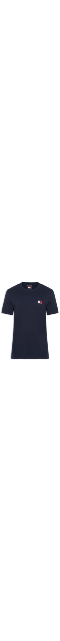 Camiseta Masculina Regular Fit Badge Bordado - Azul