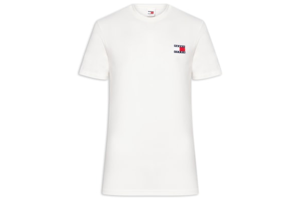 Camiseta Masculina Regular Fit Badge Bordado - Branco