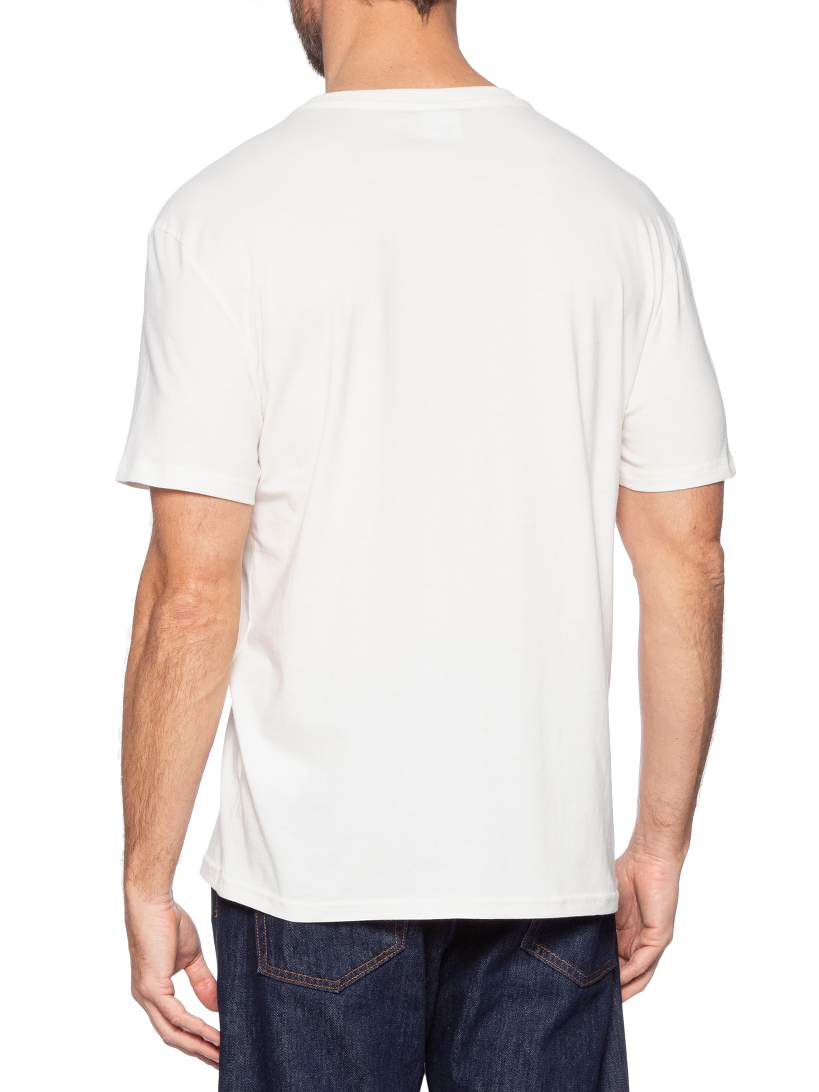 Camiseta Masculina Regular Fit Badge Bordado Branco Tommy Jeans