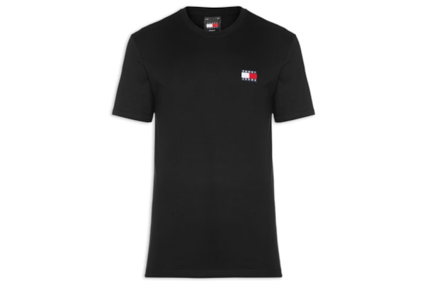 Camiseta Masculina Regular Fit Badge Bordado - Preto