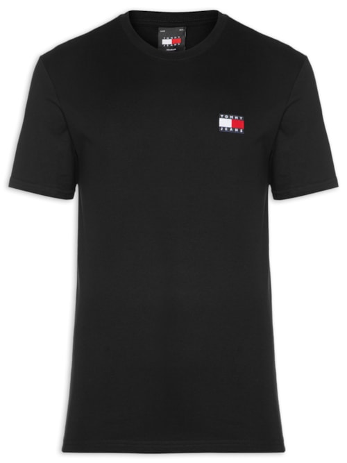 Camiseta Masculina Regular Fit Badge Bordado – Preto