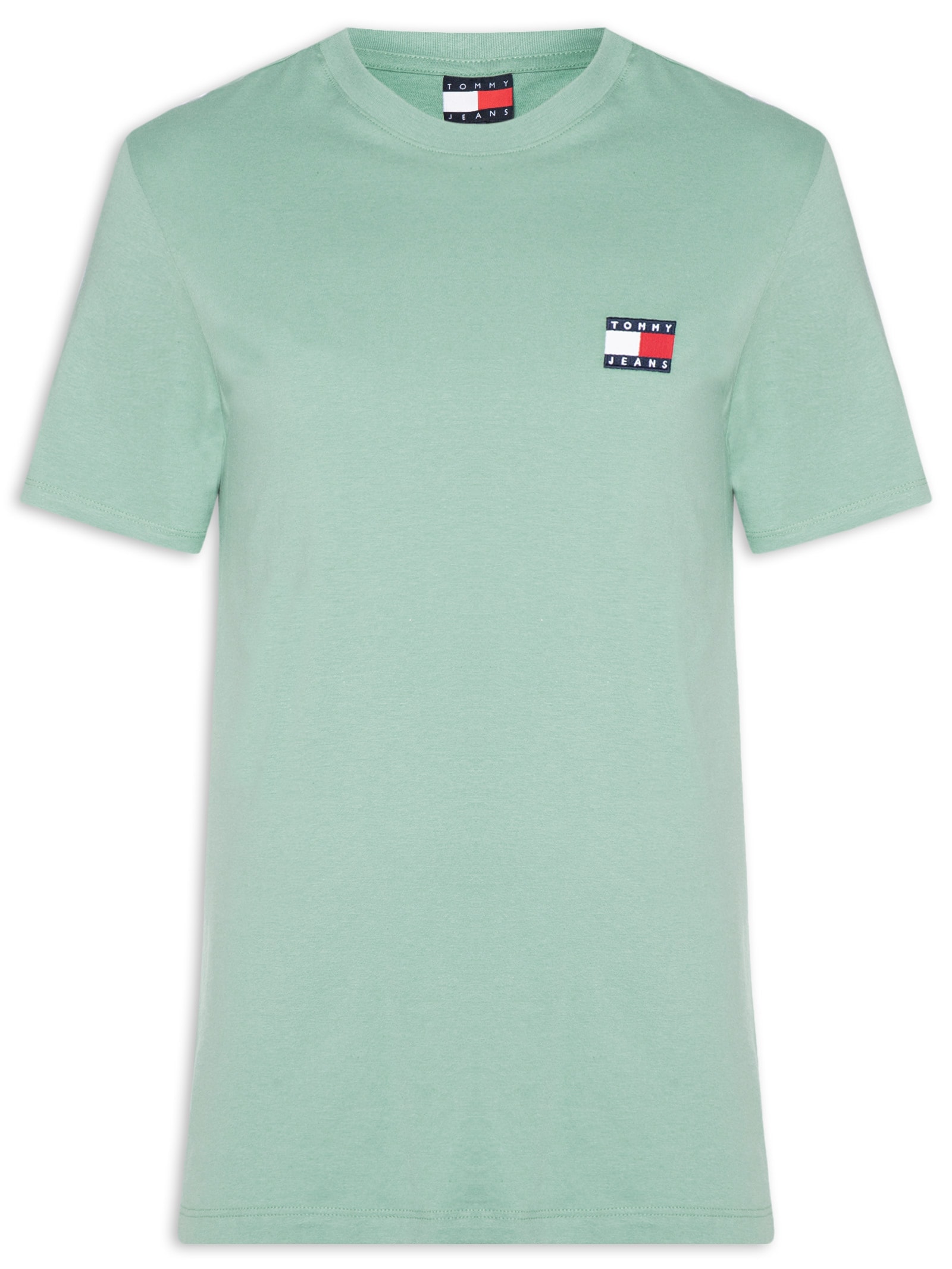 Camiseta Masculina Regular Fit Badge Bordado Verde Tommy Jeans