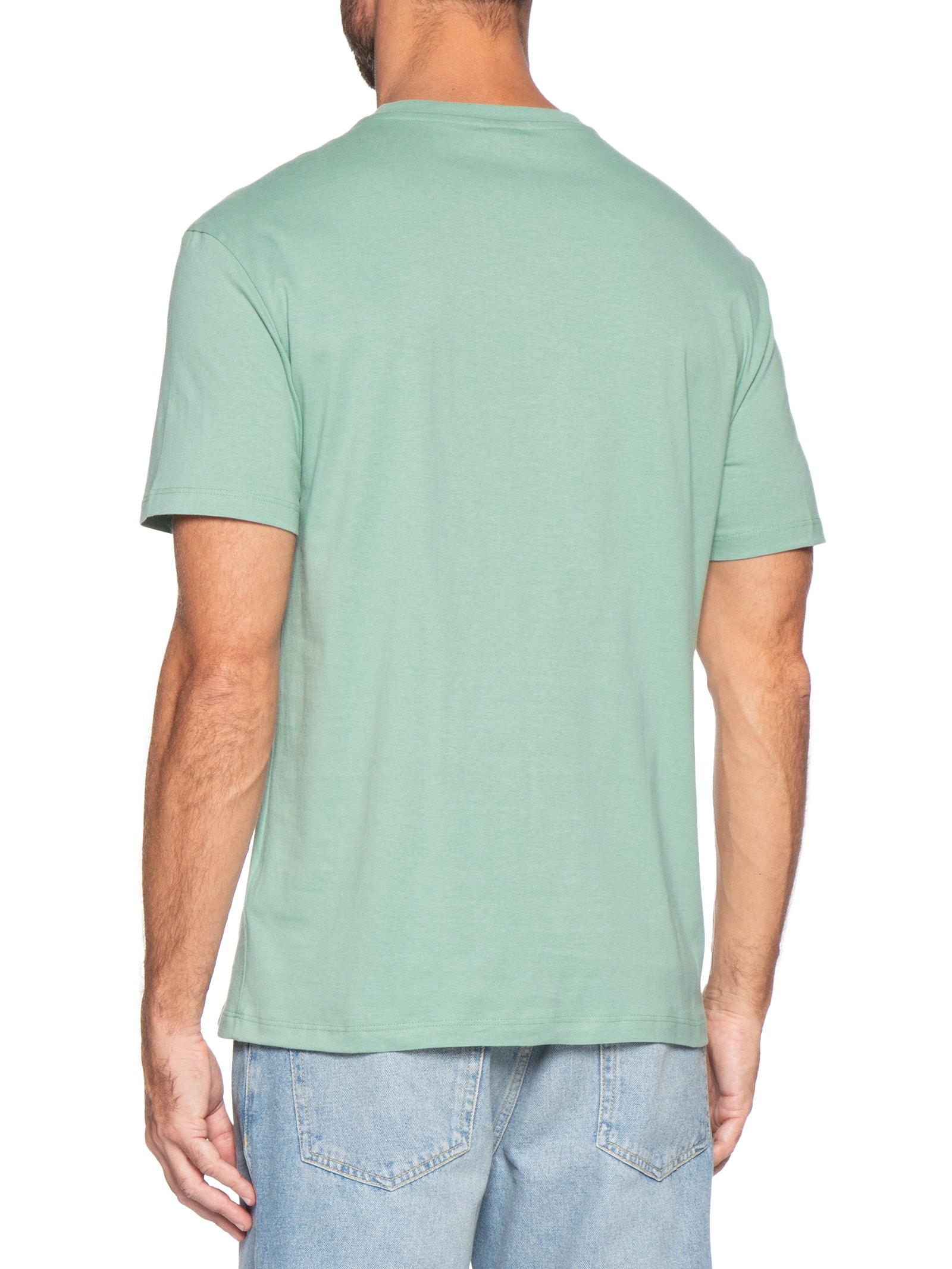 Camiseta Masculina Regular Fit Badge Bordado Verde Tommy Jeans