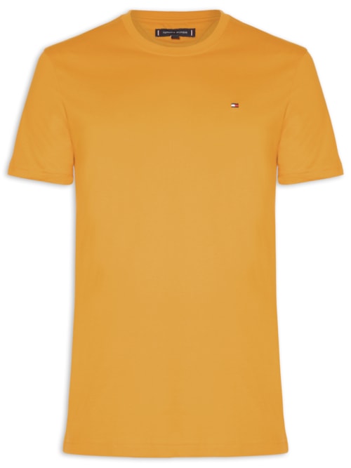 Camiseta Masculina Regular Fit Básica Em Algodão – Amarelo