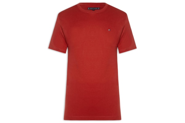 Camiseta Masculina Regular Fit Básica Em Algodão - Vermelho