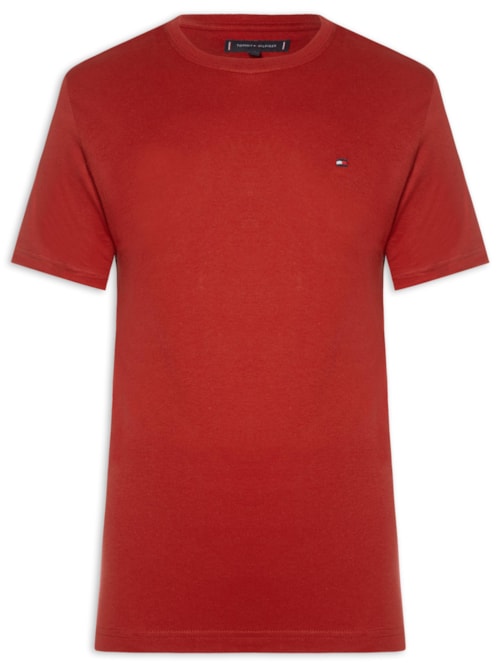 Camiseta Masculina Regular Fit Básica Em Algodão – Vermelho