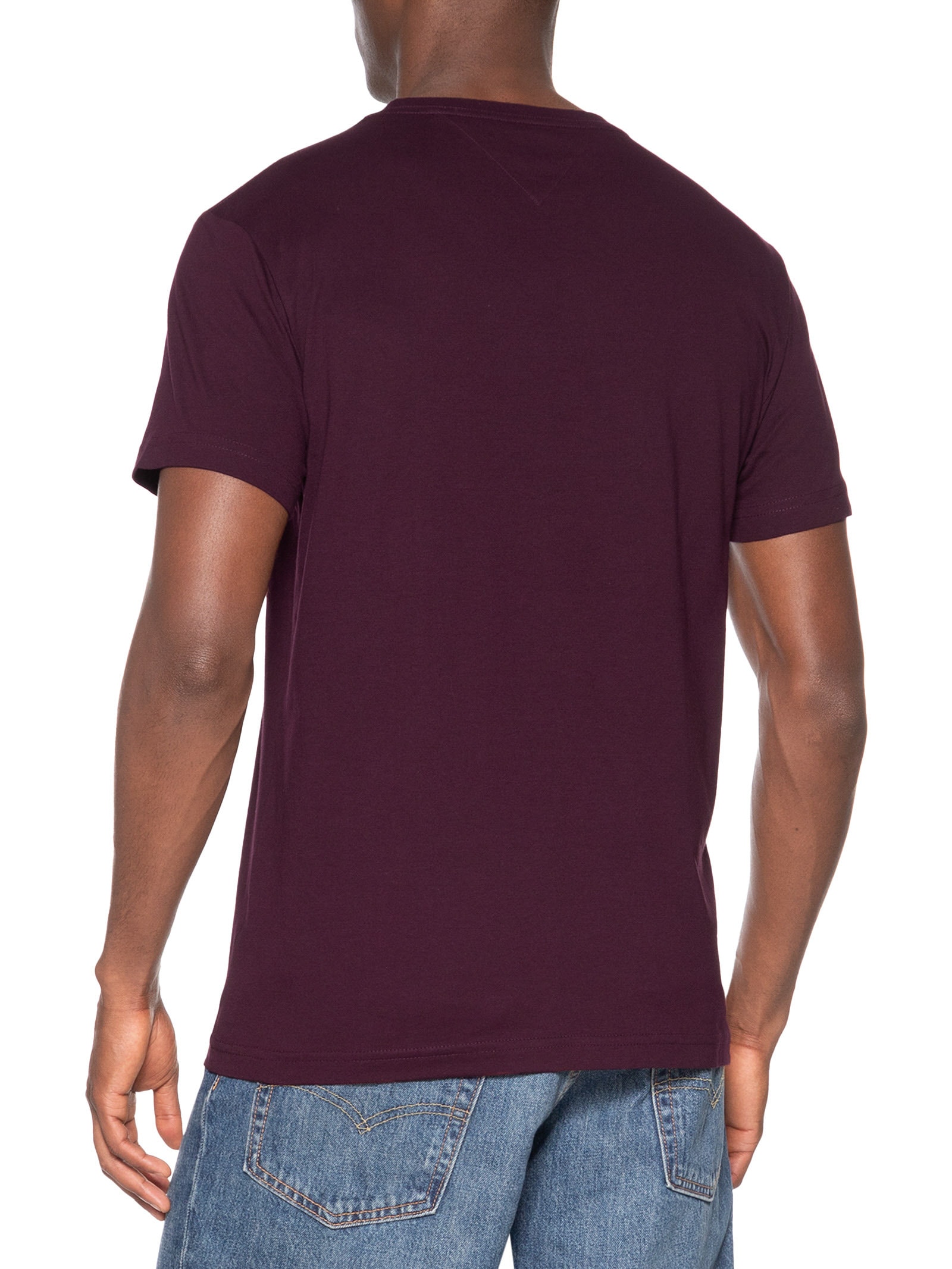 Camiseta Masculina Regular Fit Básica Em Algodão Vermelho Tommy Hilfiger