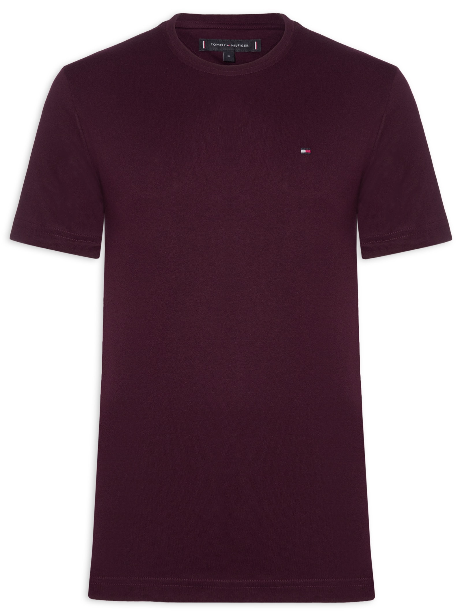 Camiseta Masculina Regular Fit Básica Em Algodão Vermelho Tommy Hilfiger