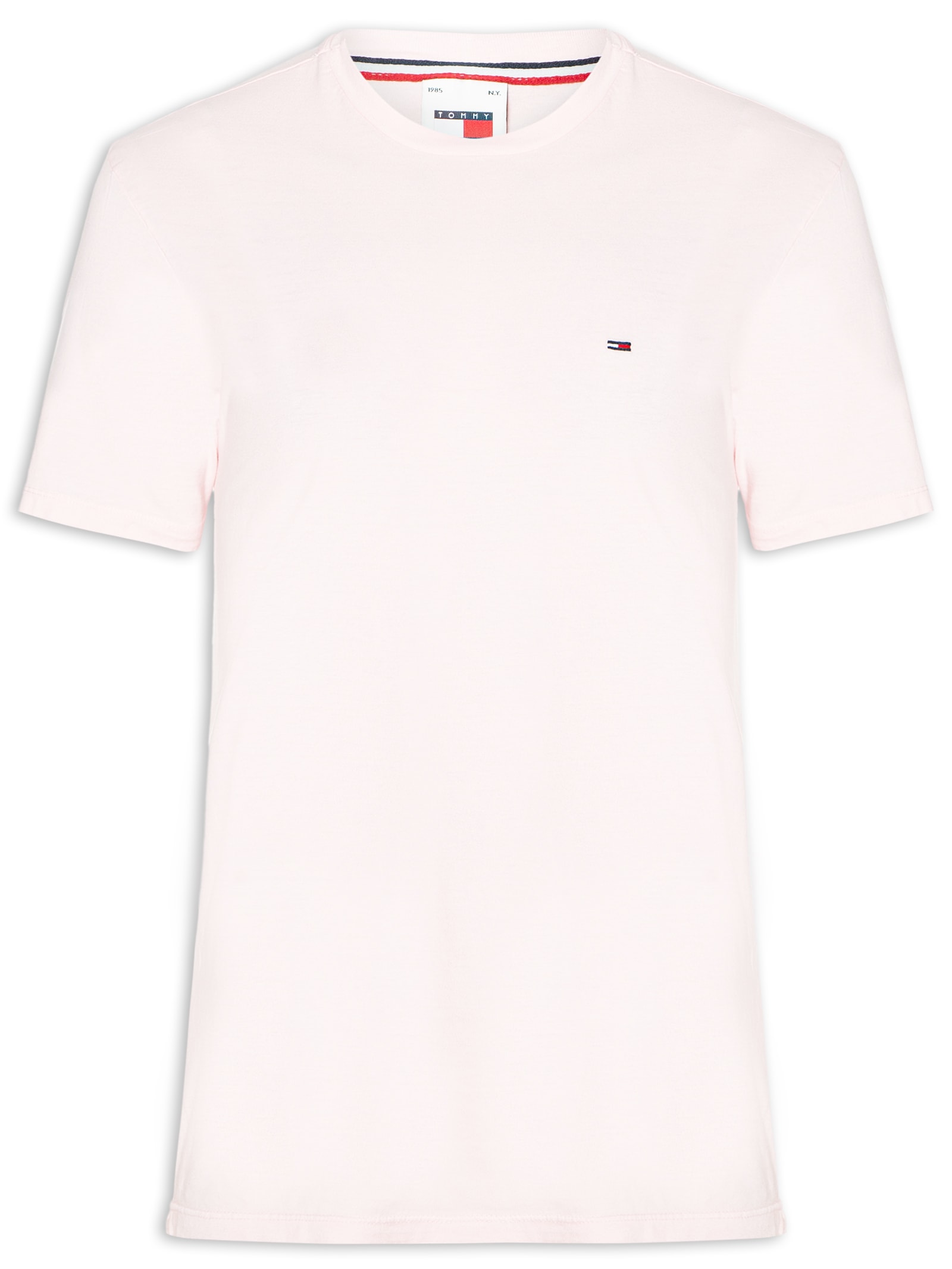 Camiseta Masculina Regular Fit Básica Jersey Rosa Tommy Jeans