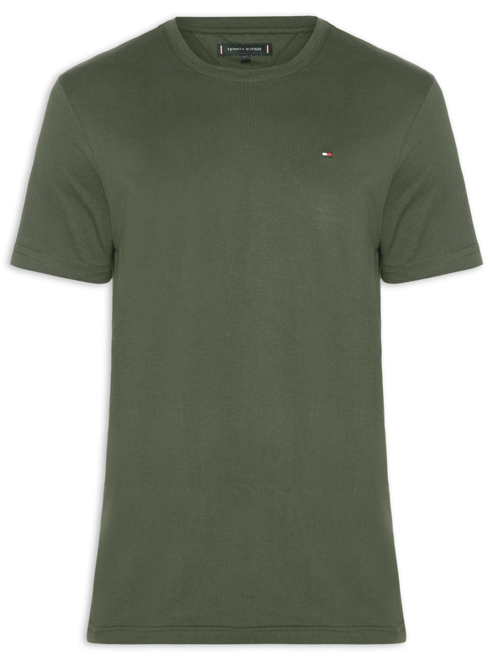 Camiseta Masculina Regular Fit Básica Verde Tommy Hilfiger