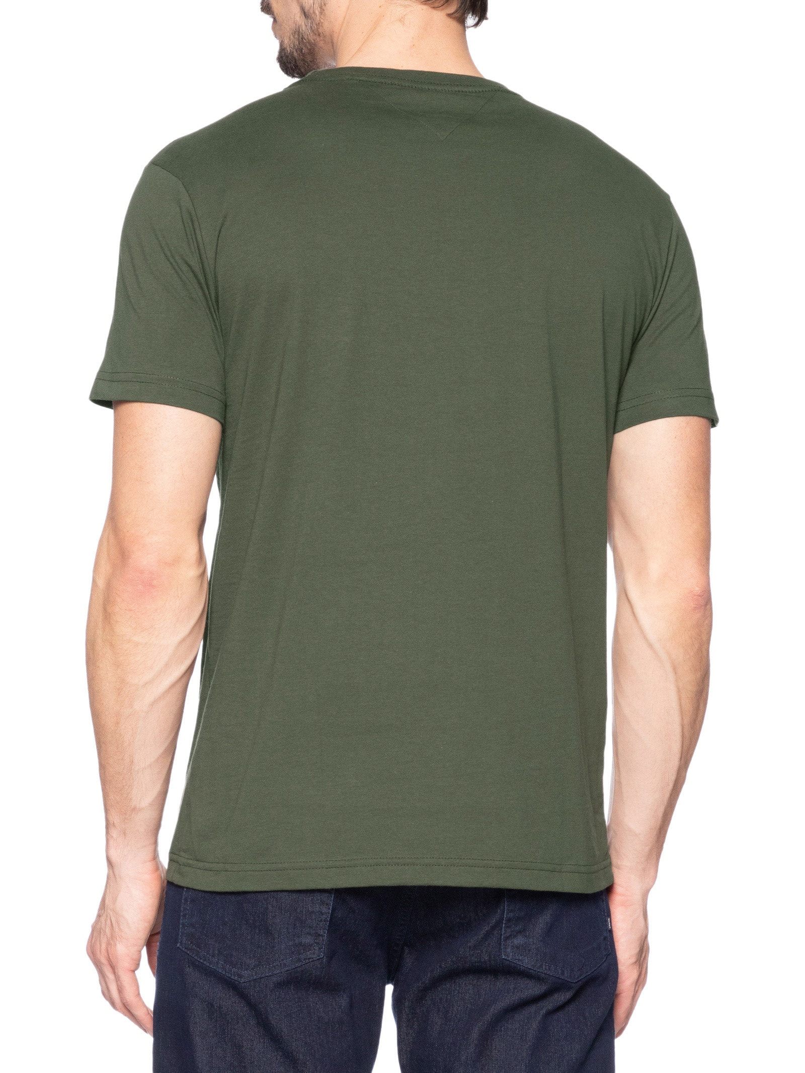 Camiseta Masculina Regular Fit Básica Verde Tommy Hilfiger