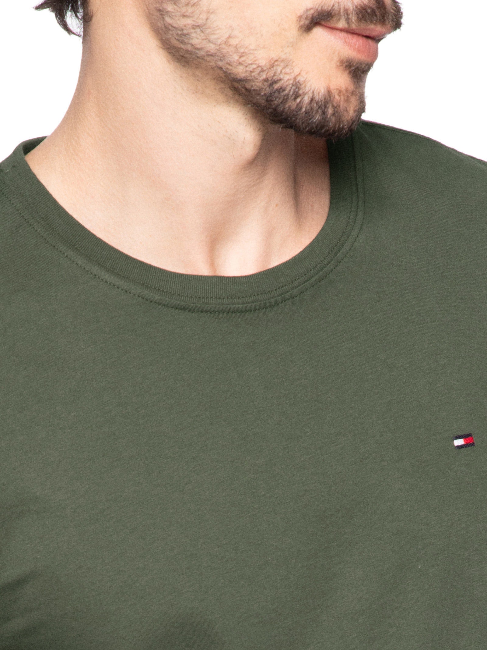 Camiseta Masculina Regular Fit Básica Verde Tommy Hilfiger