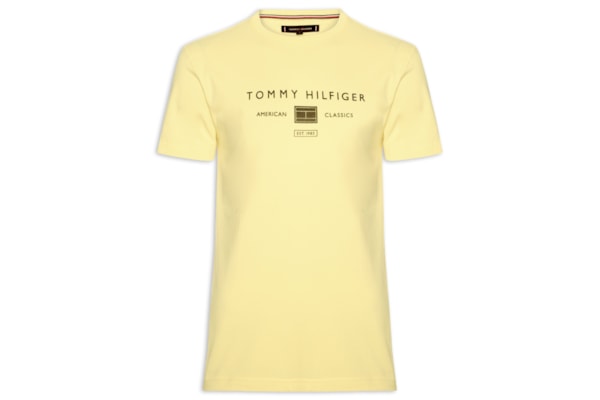 Camiseta Masculina Regular Fit Brand Love - Amarelo