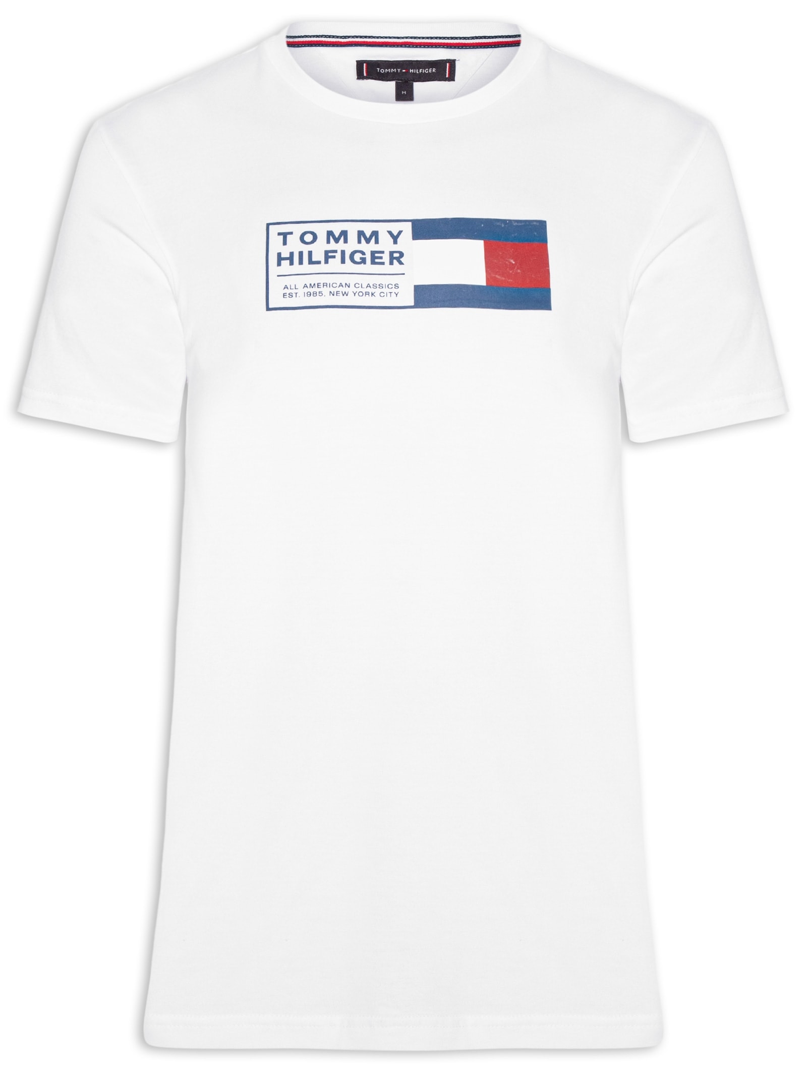Camiseta Masculina Regular Fit Brand Love Box Branco Tommy Hilfiger
