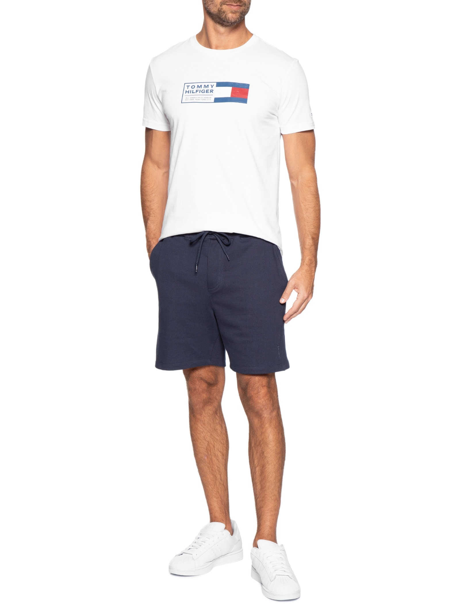 Camiseta Masculina Regular Fit Brand Love Box Branco Tommy Hilfiger