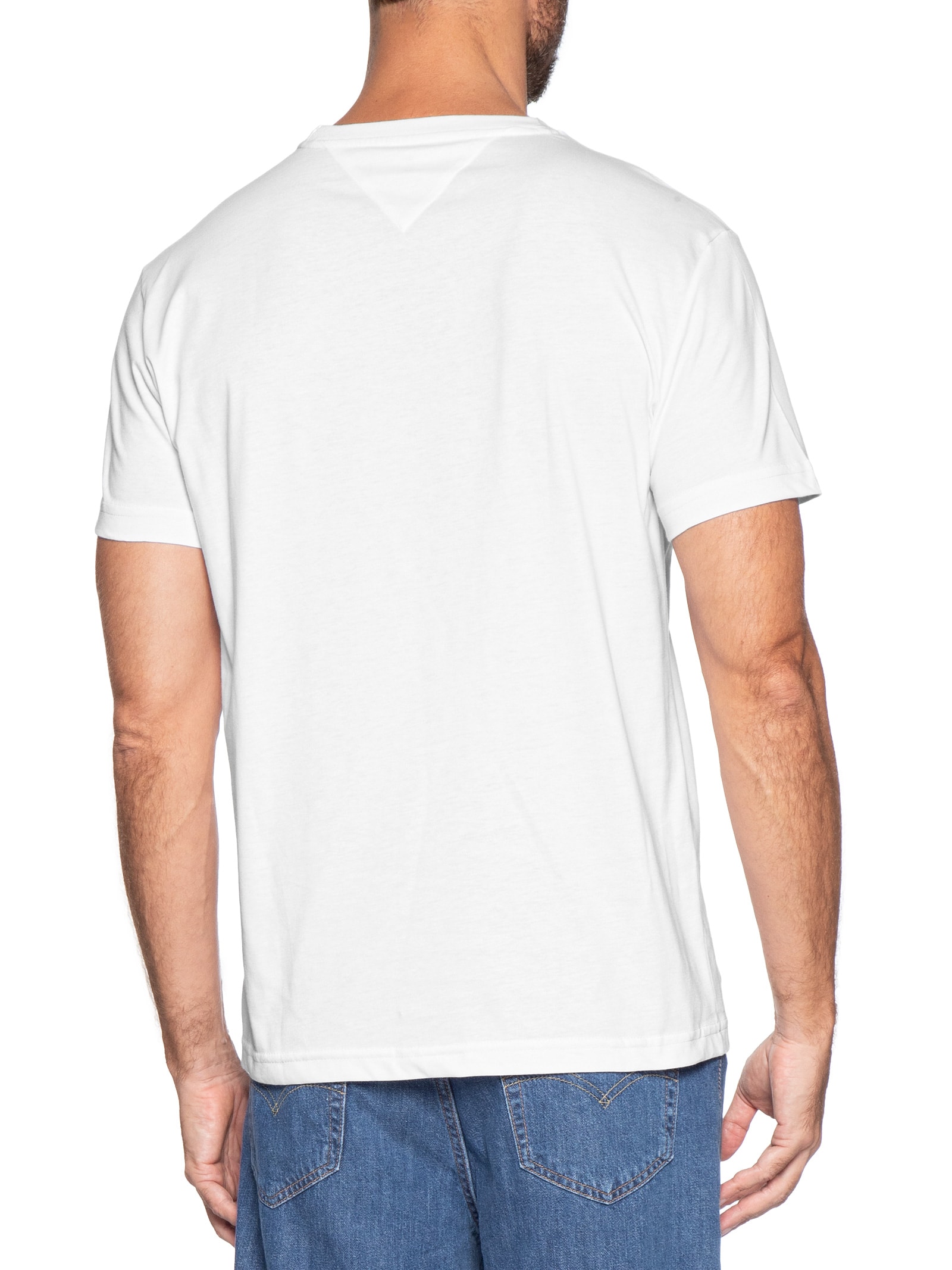 Camiseta Masculina Regular Fit Brand Love Emblema Branco Tommy Hilfiger